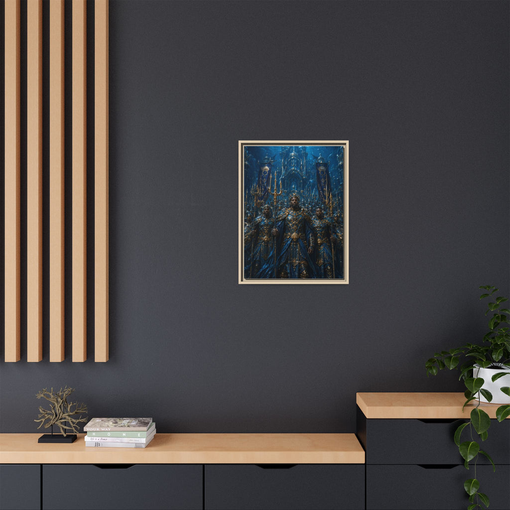Framed Matte Canvas - Underwater King Artwork