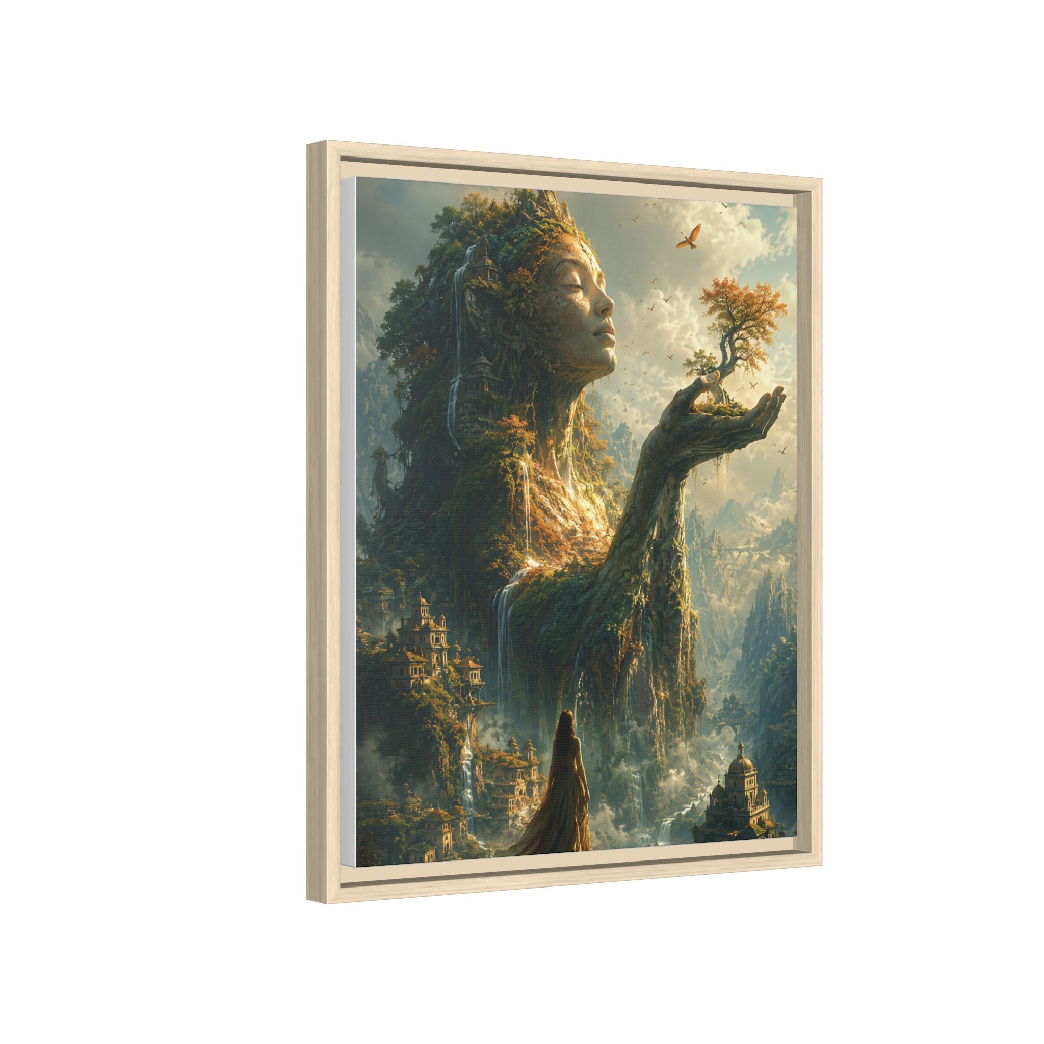 Framed Matte Canvas - Earth Goddess Fantasy Wall Art