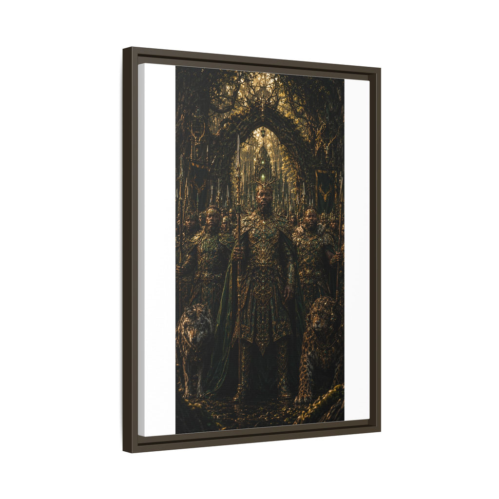 Dark Fantasy Throne Room Matte Canvas Print (Framed)
