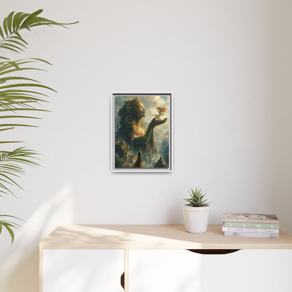 Framed Matte Canvas - Earth Goddess Fantasy Wall Art