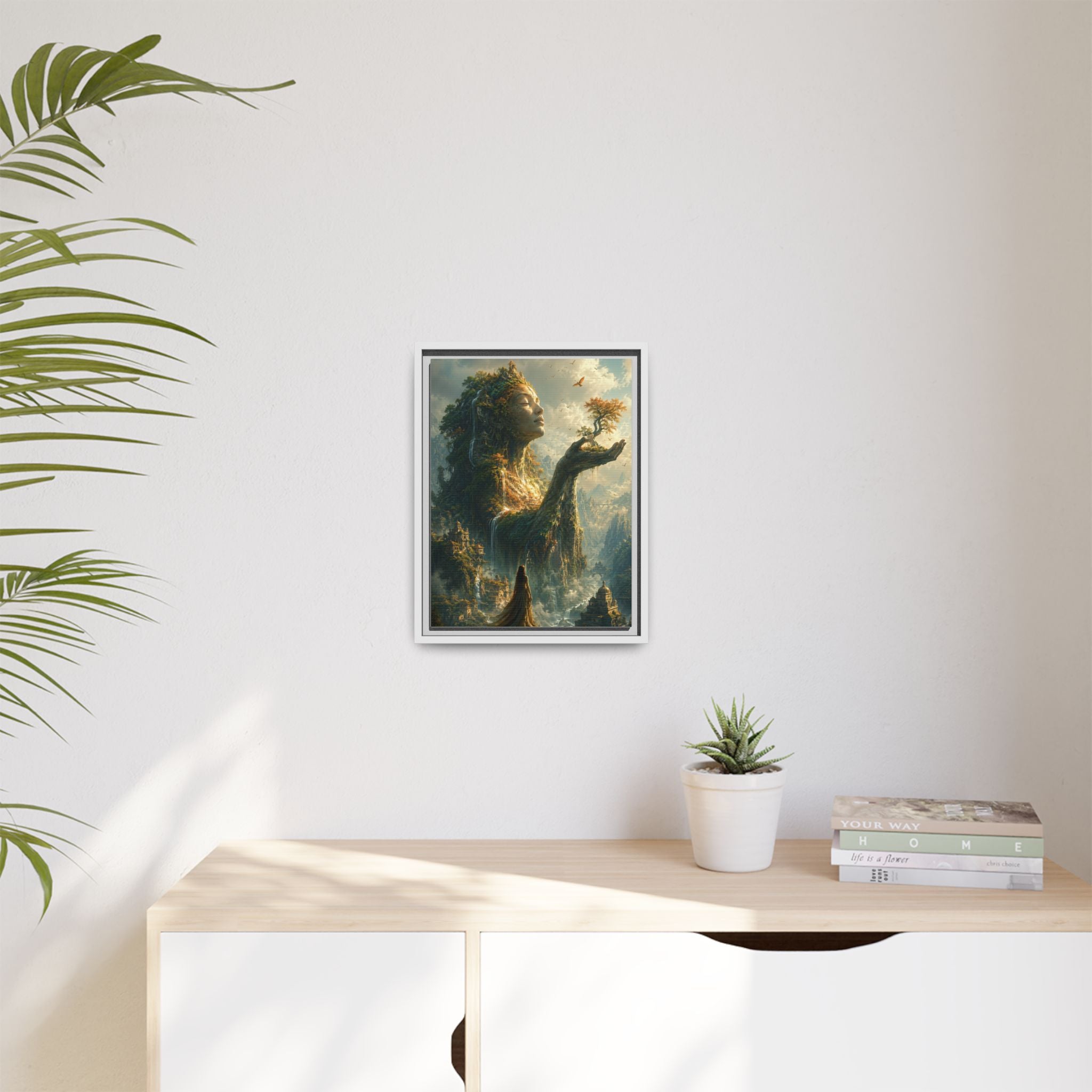 Framed Matte Canvas - Earth Goddess Fantasy Wall Art
