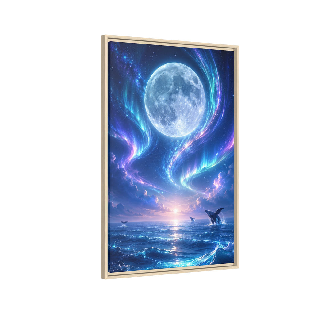 Fine Art Paper Print - Lunar Aurora Ocean Scene