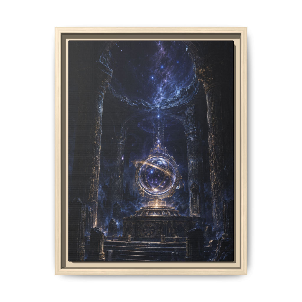 Cosmic Temple Fine Art Paper Print Art — Mystic Astral Orb Wall Decor
