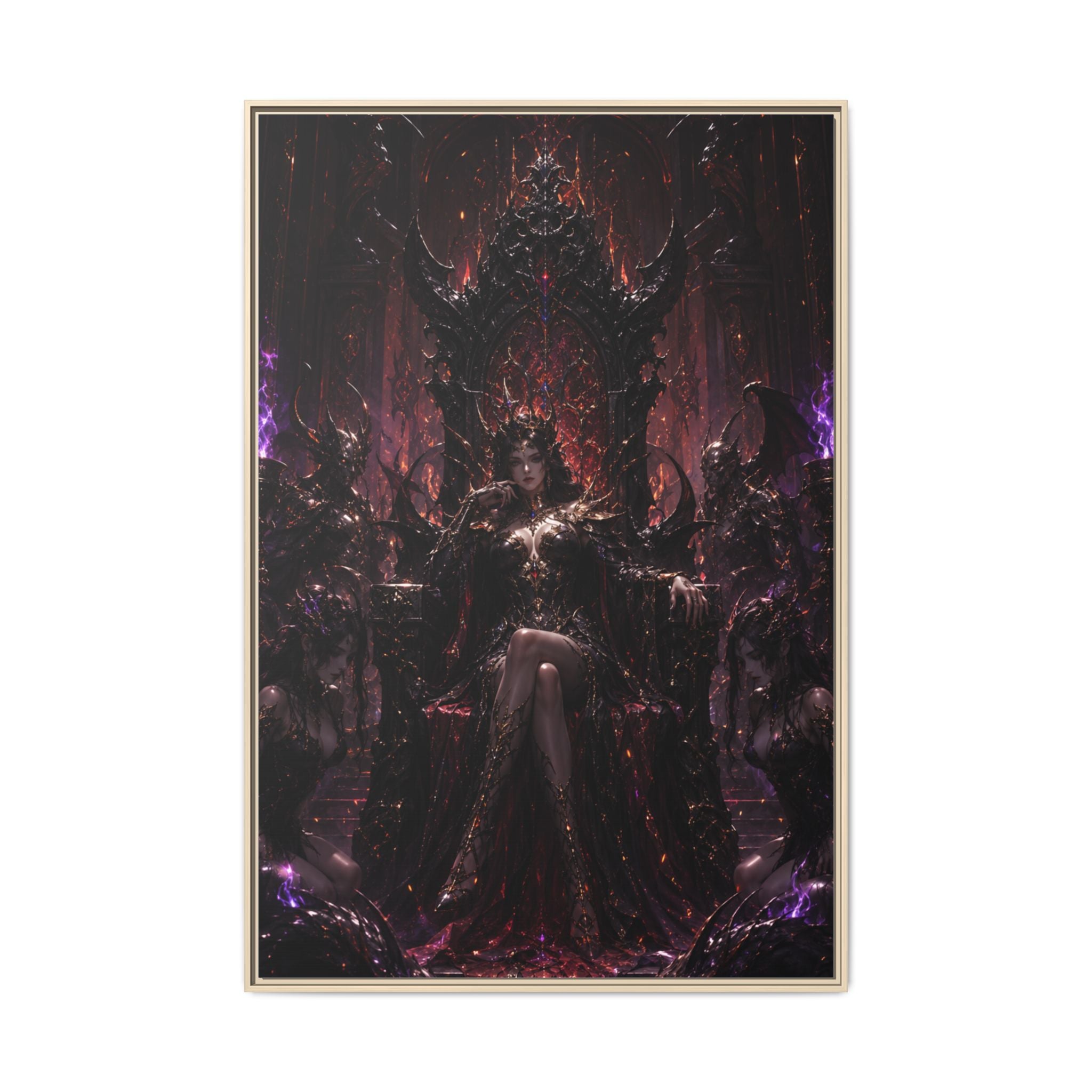 Dark Fantasy Queen Matte Canvas Framed Art