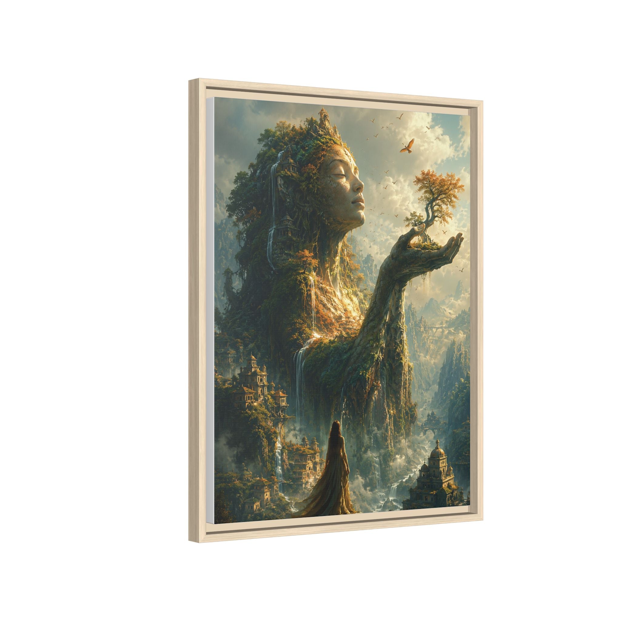 Framed Matte Canvas - Earth Goddess Fantasy Wall Art