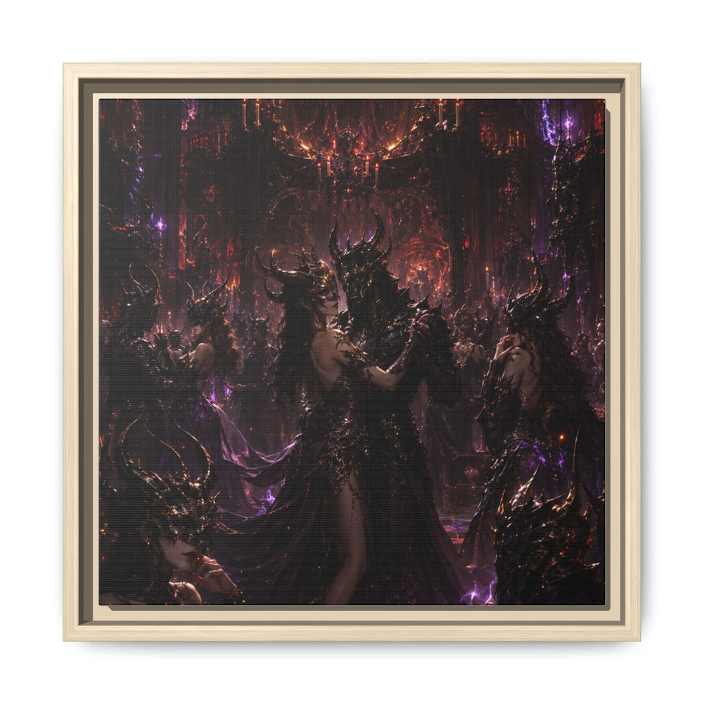Framed Matte Canvas — Dark Fantasy Demon Lord Wall Art