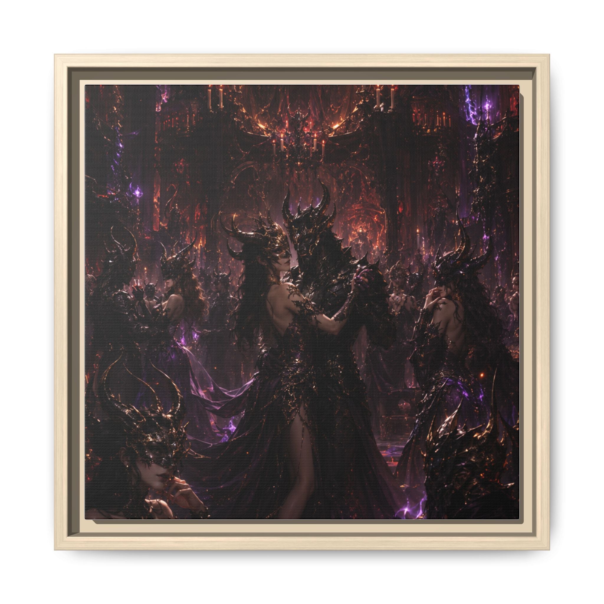 Framed Matte Canvas — Dark Fantasy Demon Lord Wall Art