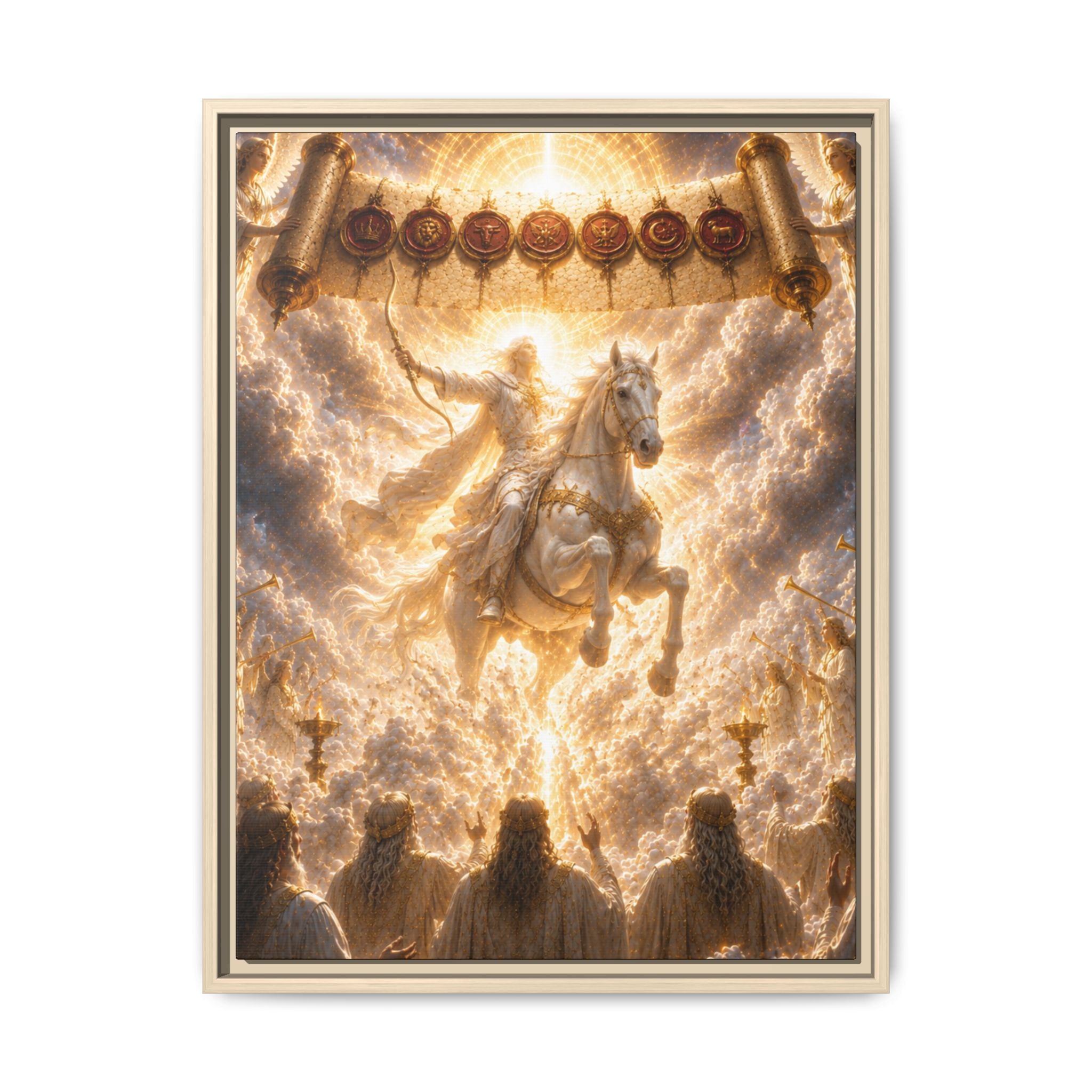 Fine Art Paper Print – Glorious Rider on White Horse Religious Wall Art