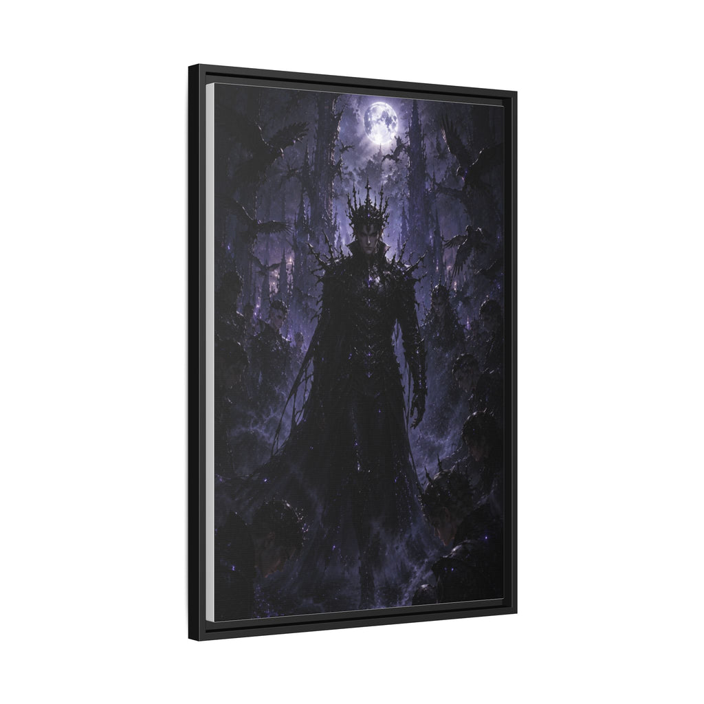 Dark King Matte Canvas Framed Print — Gothic Fantasy Wall Art