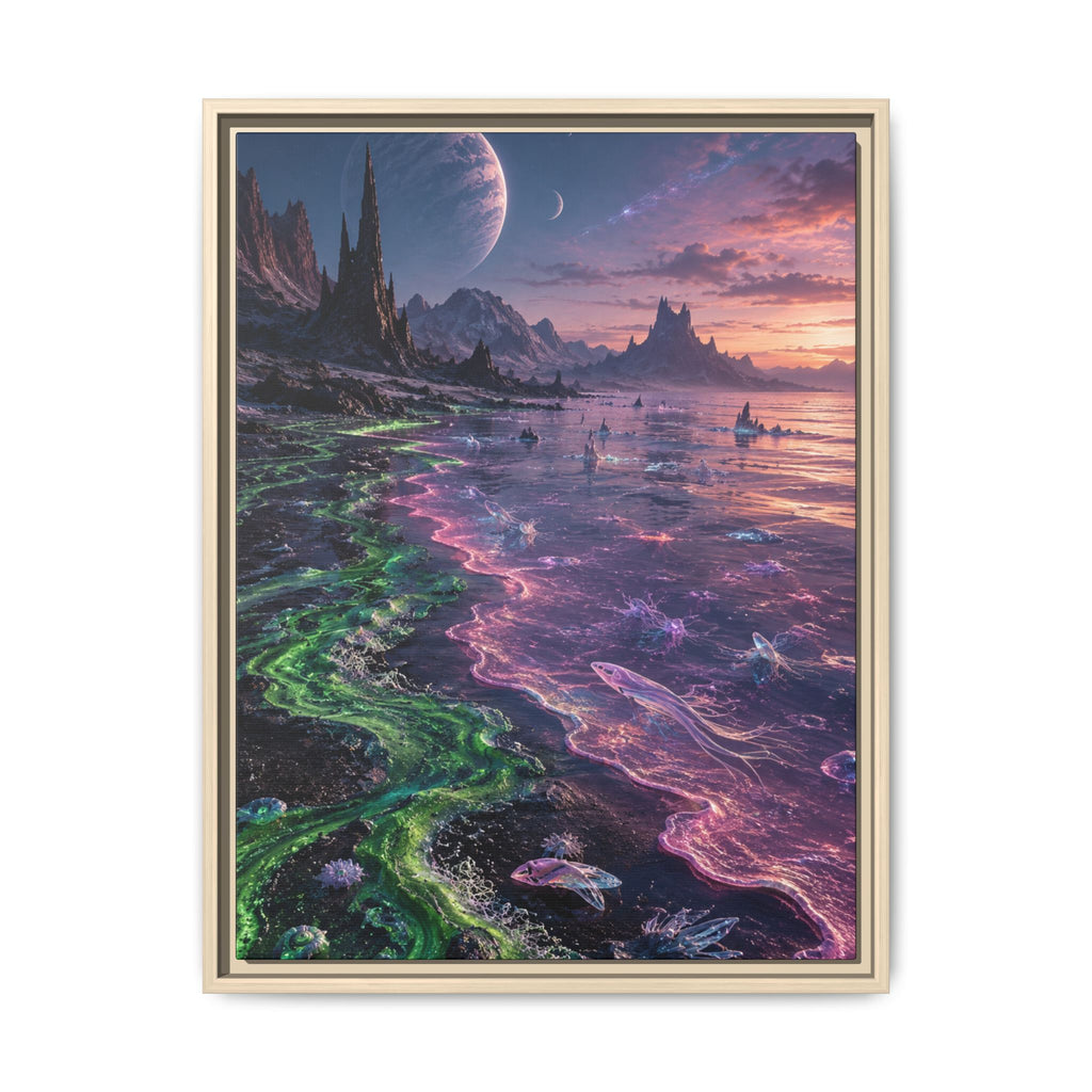 Fine Art Paper Print — Neon Alien Seascape