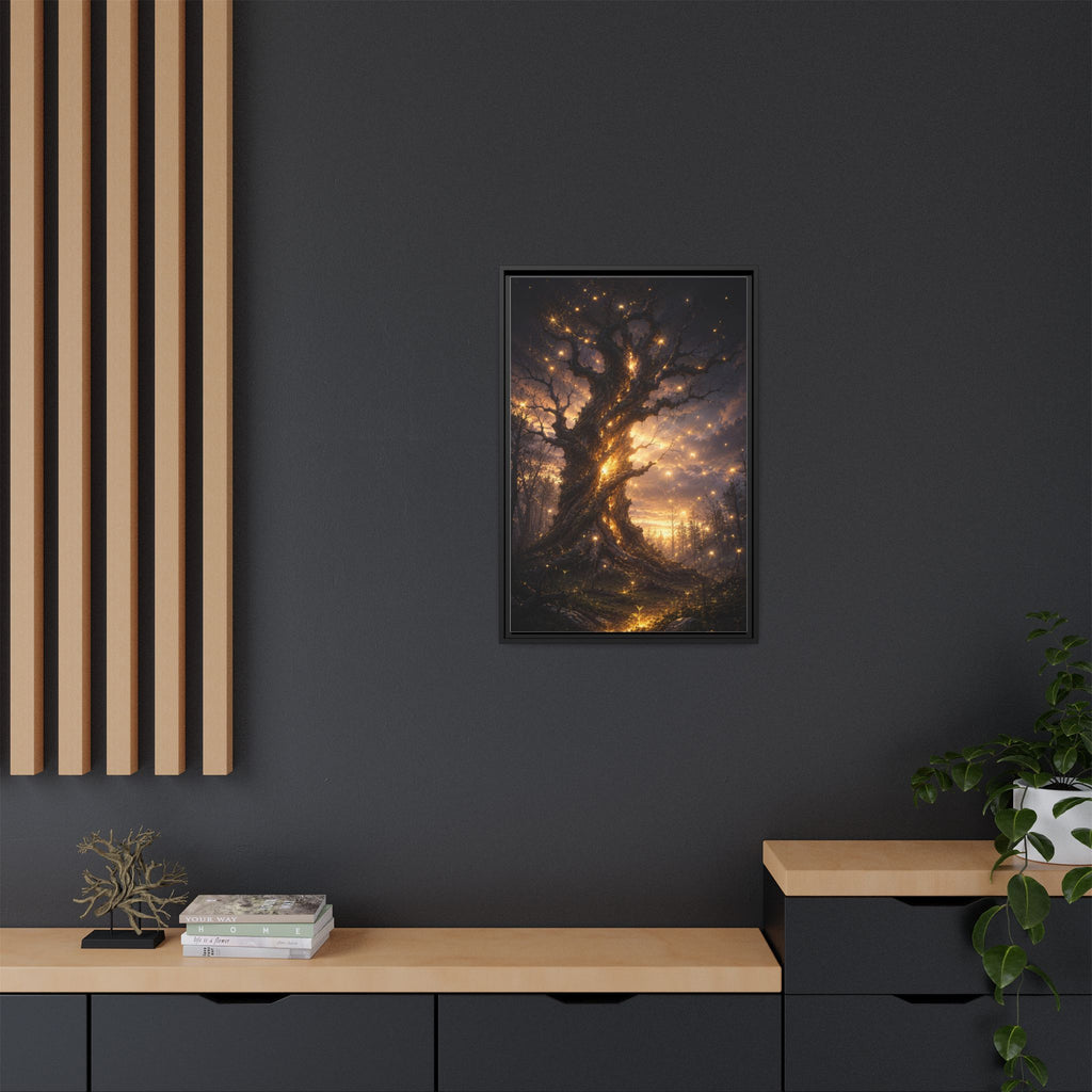 Enchanted Tree Matte Canvas Print — Framed Fantasy Wall Art