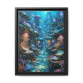 Framed Matte Canvas - Enchanted Underwater Coral Reef Print