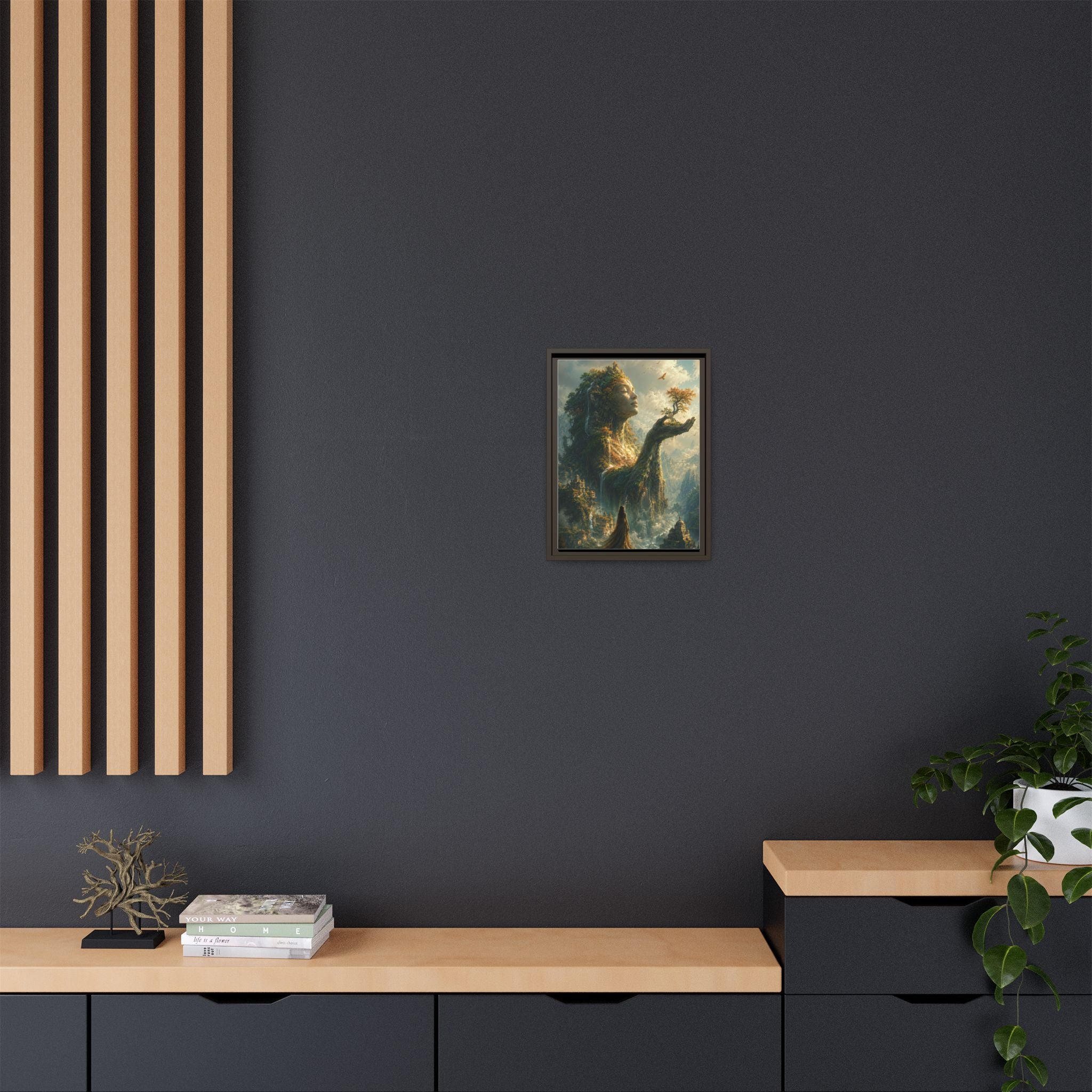Framed Matte Canvas - Earth Goddess Fantasy Wall Art