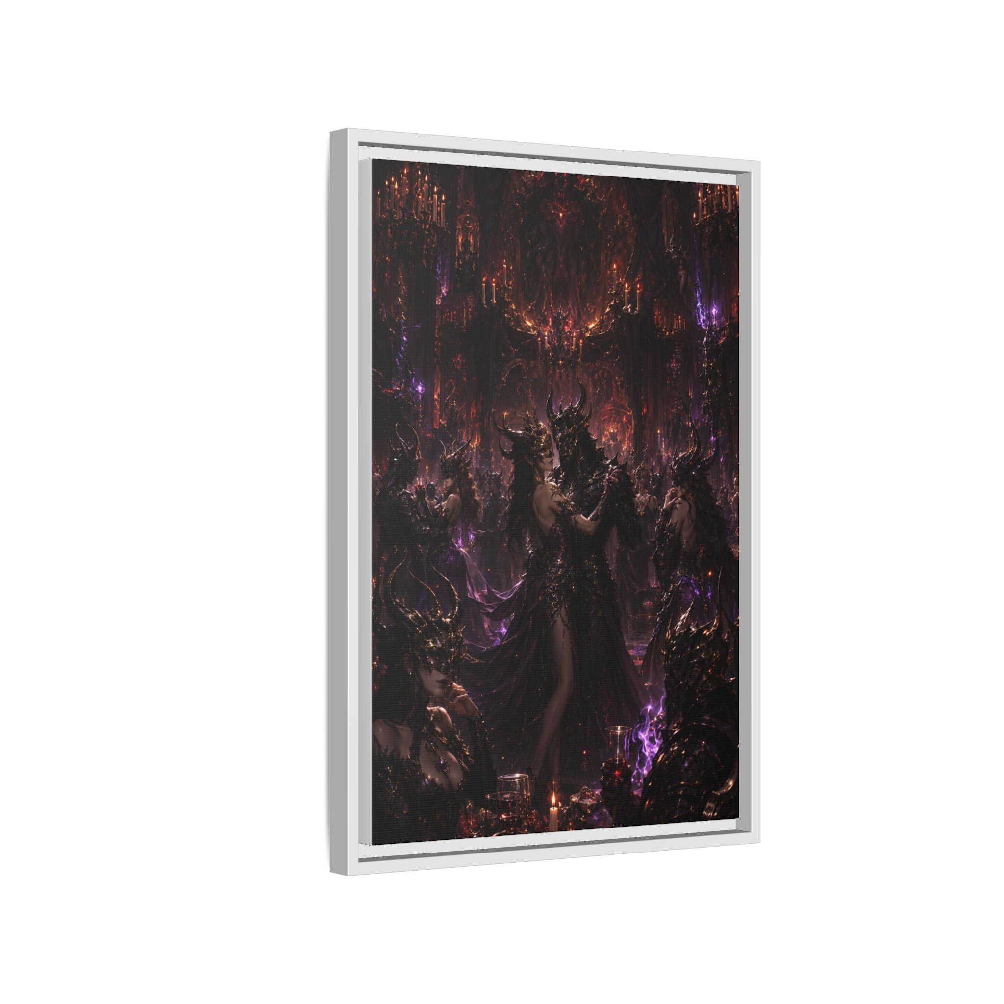 Framed Matte Canvas — Dark Fantasy Demon Lord Wall Art