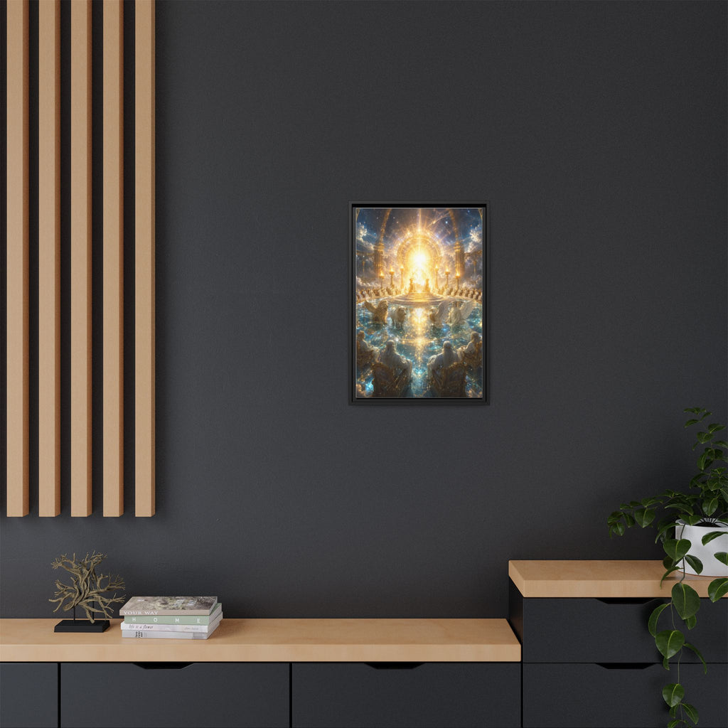 Heavenly Throne Room Matte Framed Canvas Print