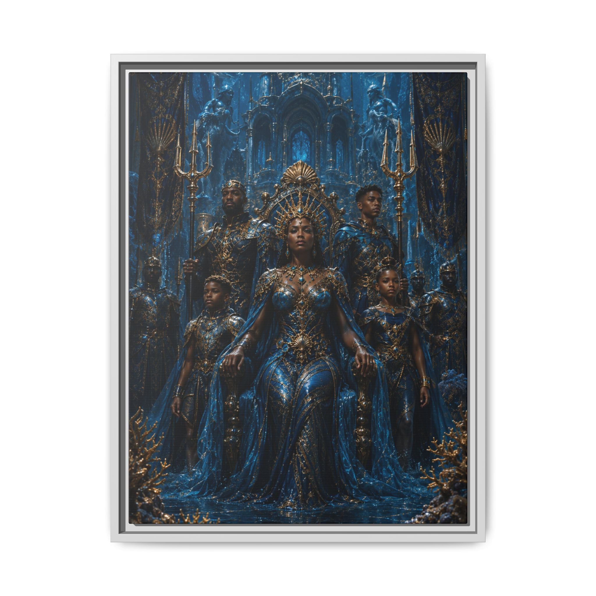 The War of Sacred Crowns: Empress of House Vaeloryn— Oceanic Fantasy Wall Art Fine Art Paper Print