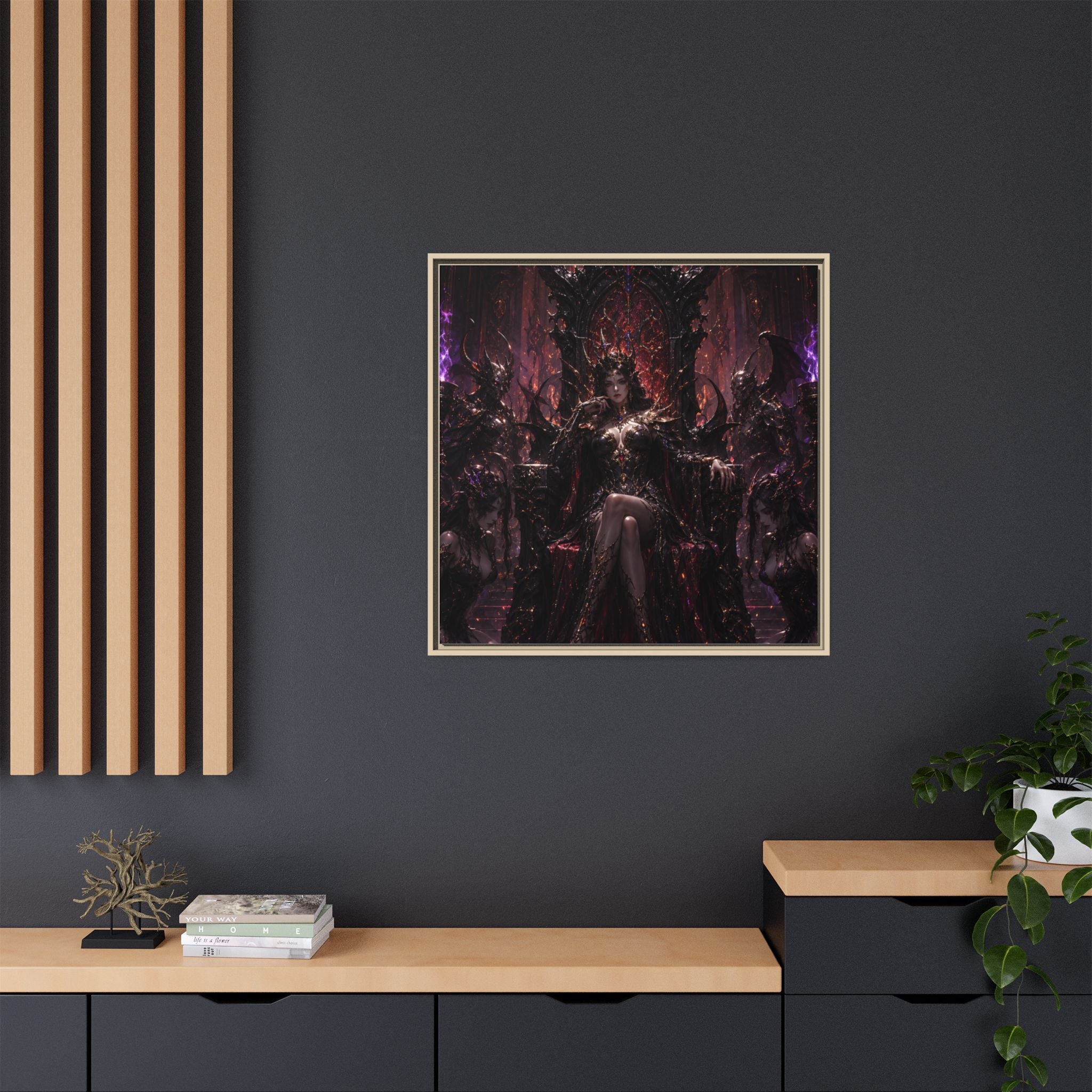 Dark Fantasy Queen Matte Canvas Framed Art