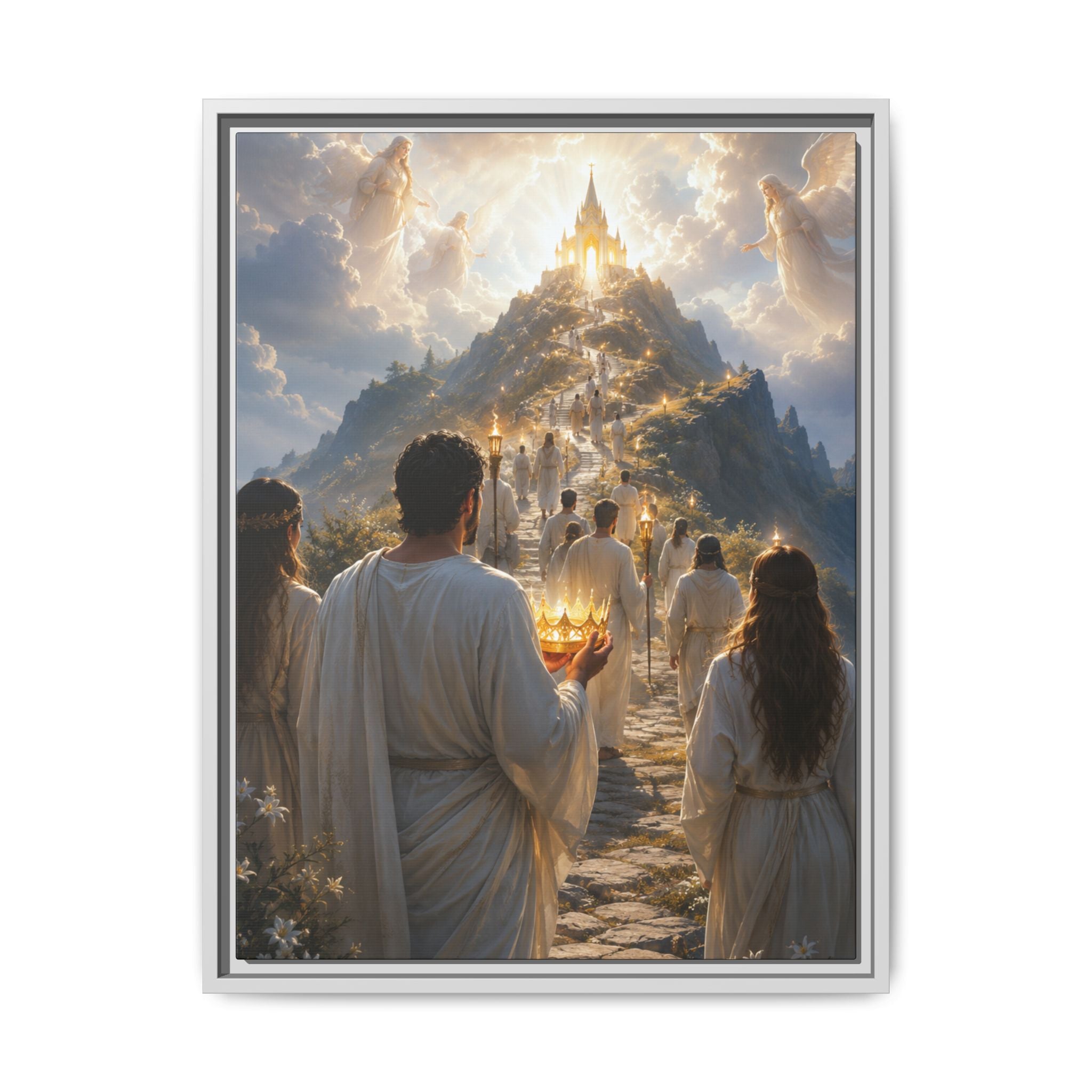 Fine Art Paper Print: Pilgrimage to the Heavenly City Spiritual Wall Art
