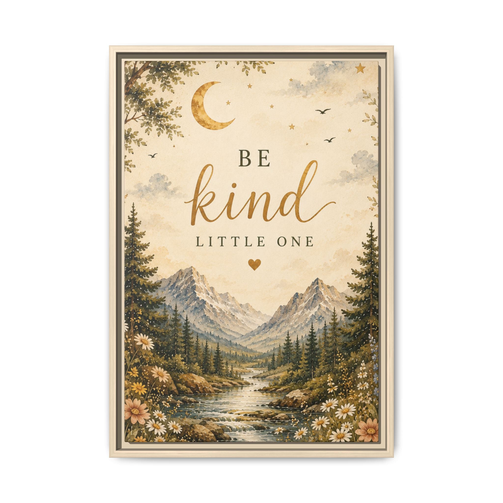 Be Kind Little One nursery wall art Canvas