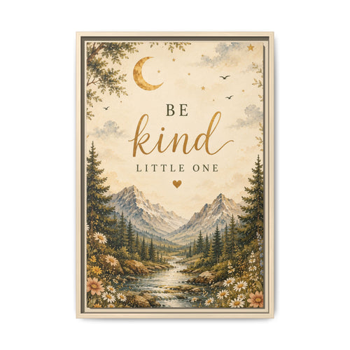 Be Kind Little One nursery wall art Canvas