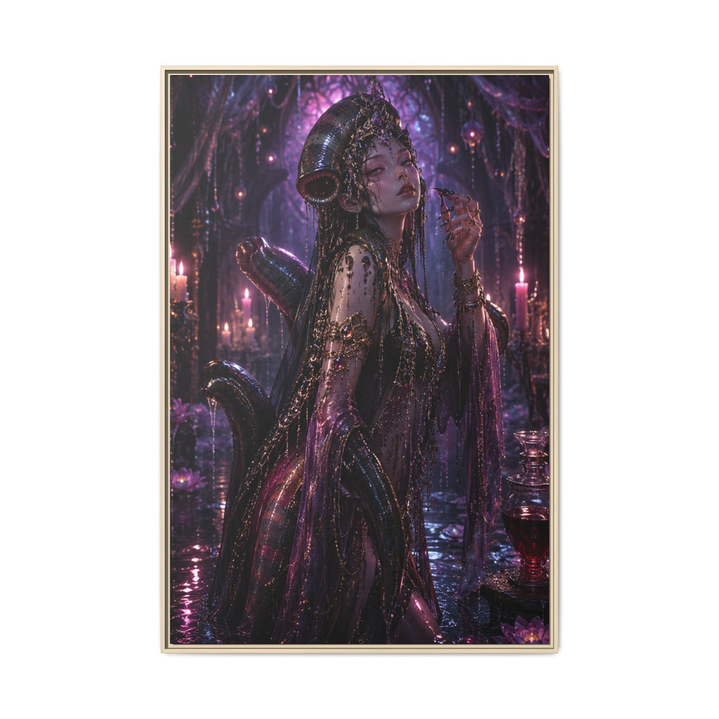 Gothic Fantasy Goddess Fine Art Paper Print — Dark Purple Wall Art