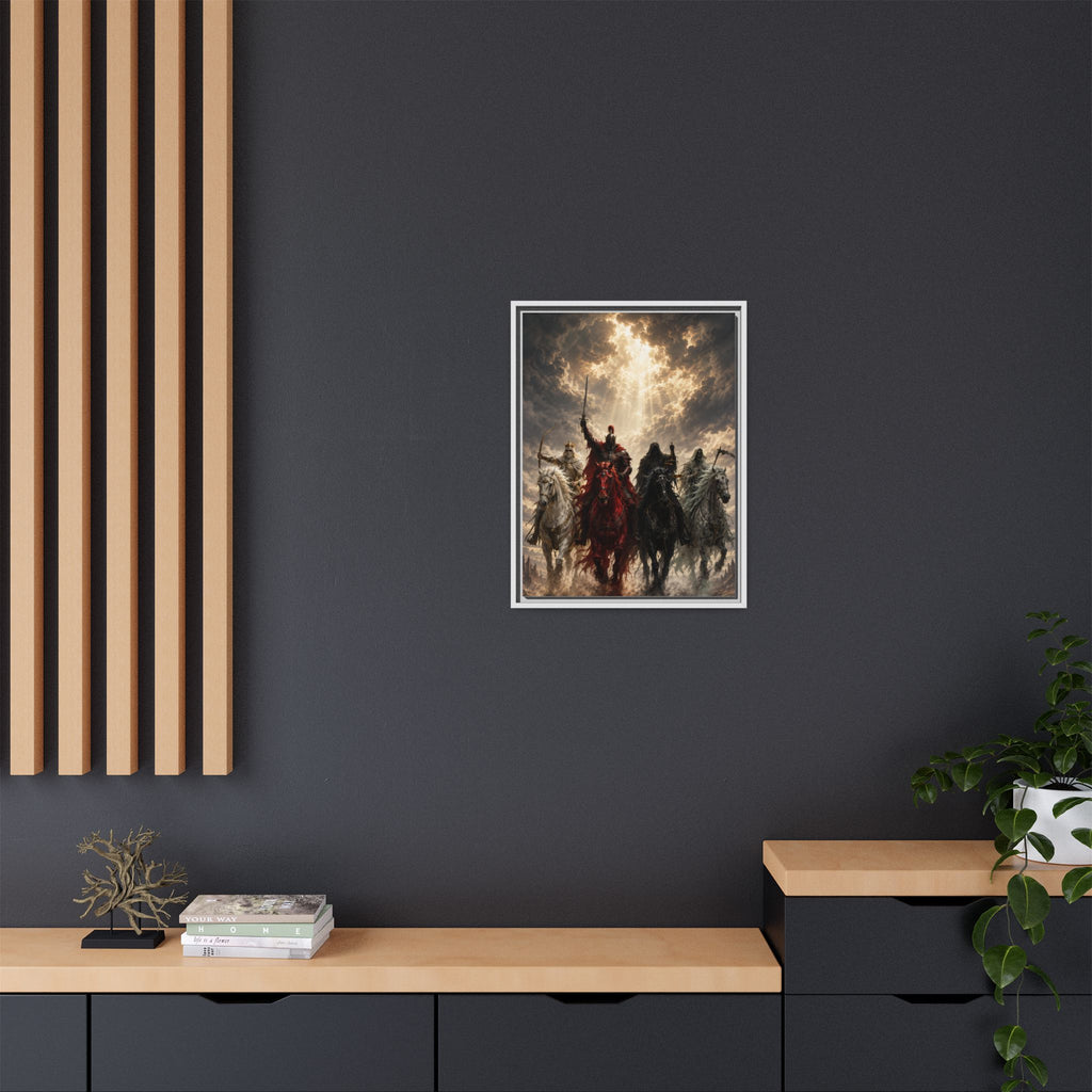 Framed Matte Canvas Print — Four Horsemen Fantasy Wall Art