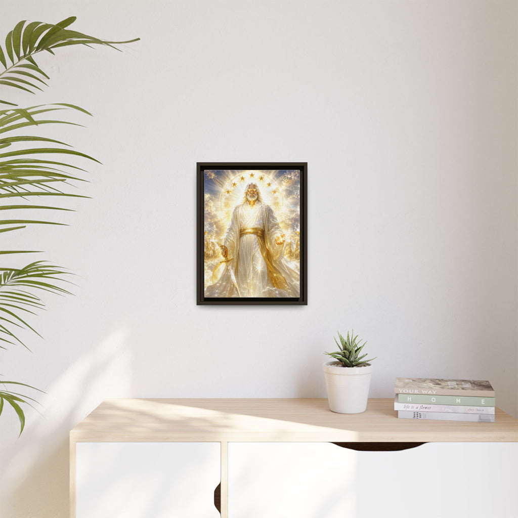 Framed Matte Canvas: Radiant Divine Christ Art Print