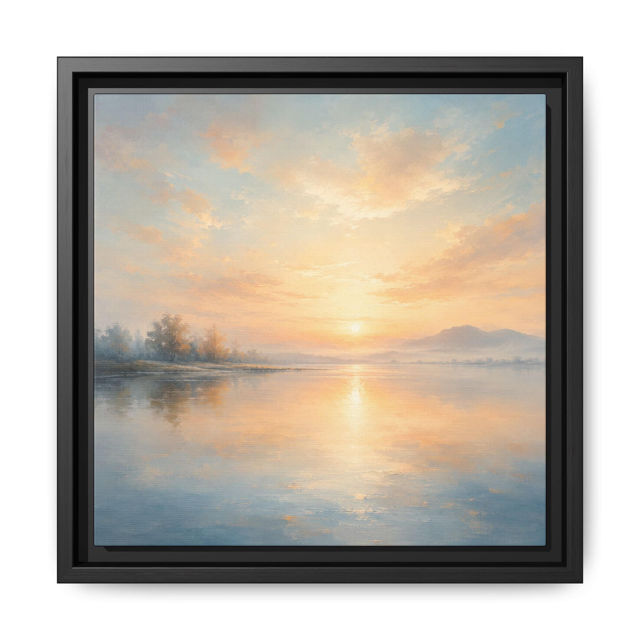 Sunset Seascape Framed Canvas | Coastal Landscape Wall Art