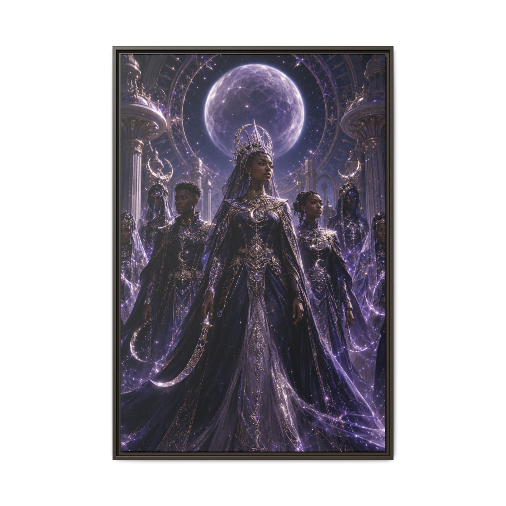 Mystic Moon Queen Fine Art Paper Print — Fantasy Royalty Wall Art