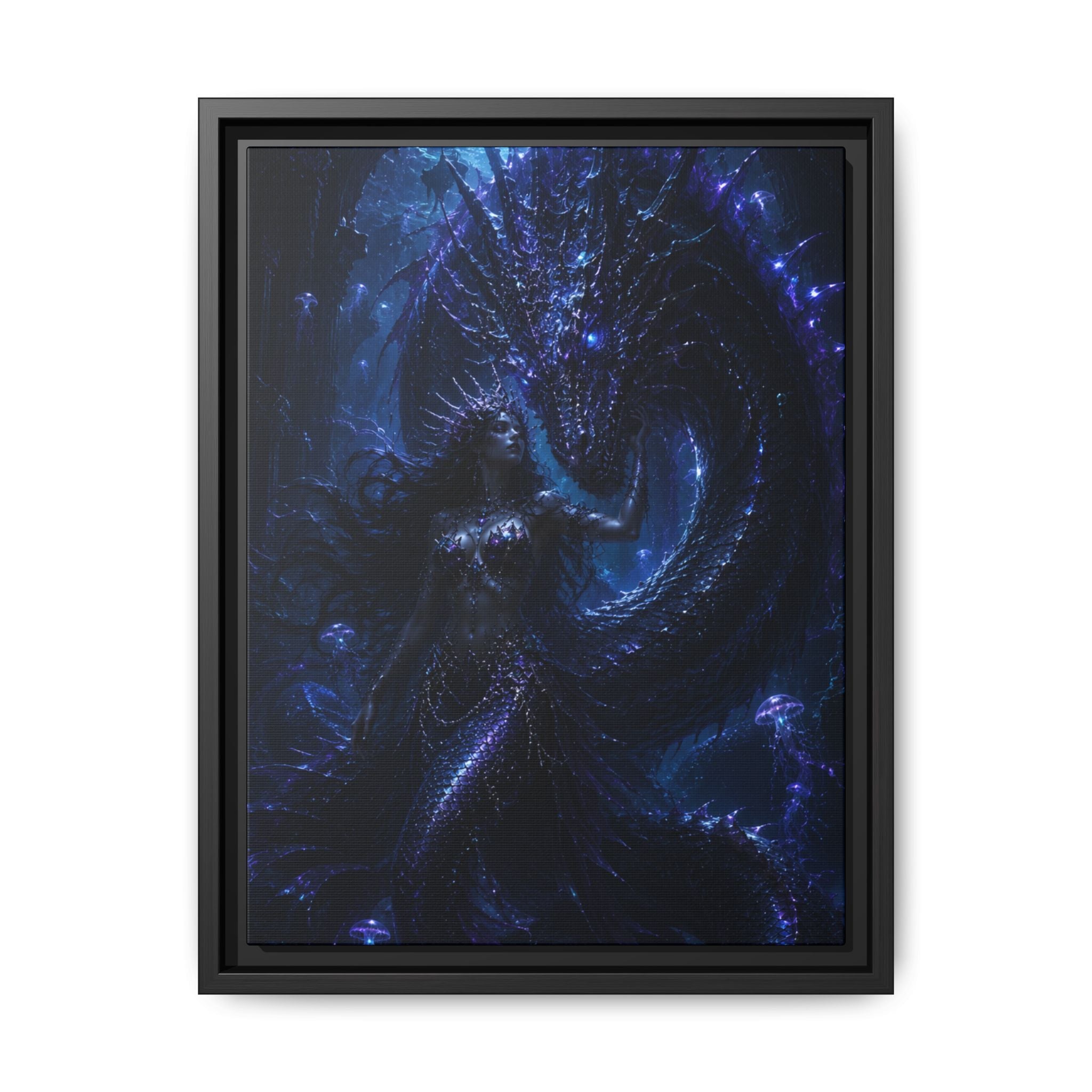Fine Art Paper Print — Mystical Blue Dragon Fantasy Print