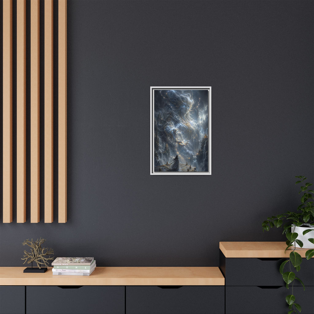 Framed Matte Canvas Print — Ethereal Star Goddess Fantasy Wall Art