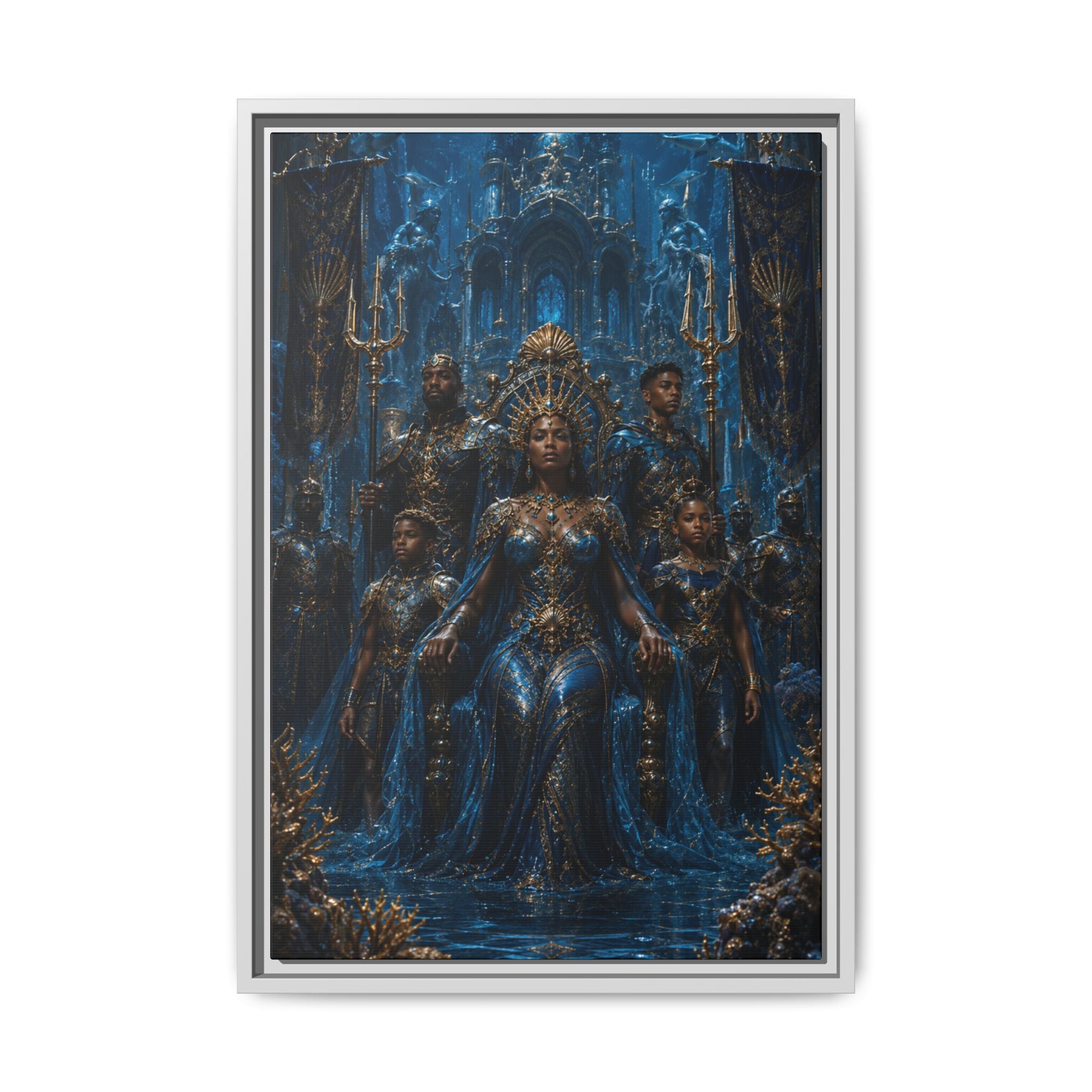The War of Sacred Crowns: Empress of House Vaeloryn— Oceanic Fantasy Wall Art Fine Art Paper Print