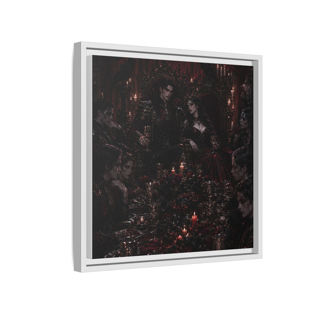 Gothic Victorian Dinner Party Matte Framed Canvas