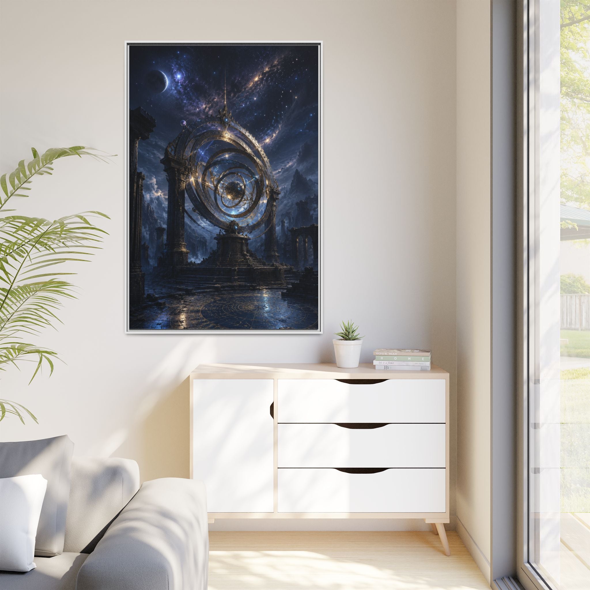 Mystical Astral Portal Matte Canvas Print — Framed Wall Art