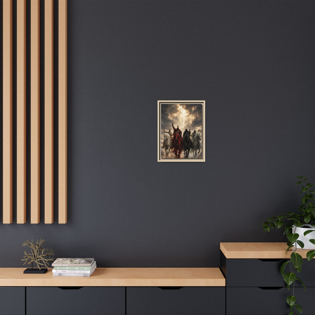 Framed Matte Canvas Print — Four Horsemen Fantasy Wall Art