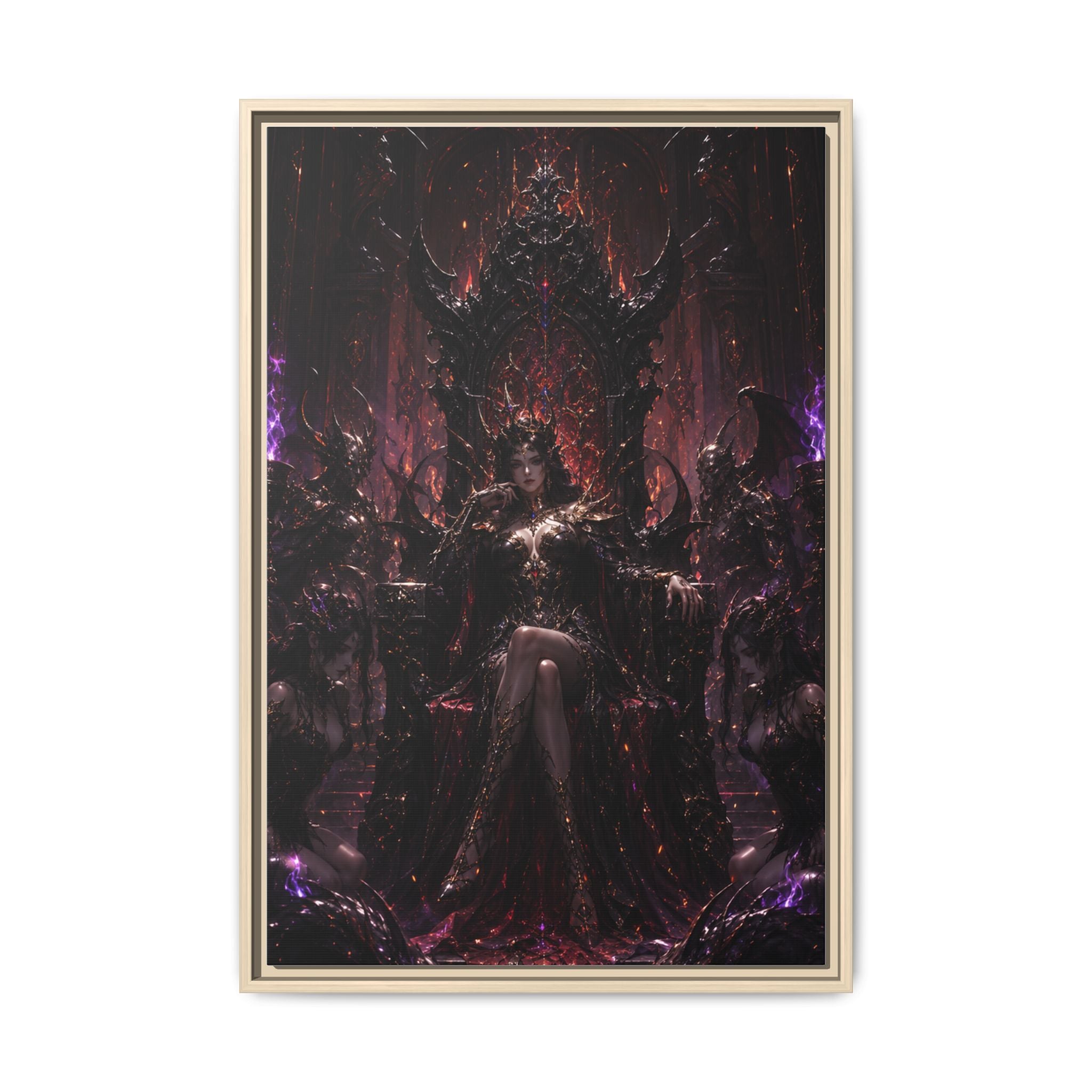 Dark Fantasy Queen Matte Canvas Framed Art