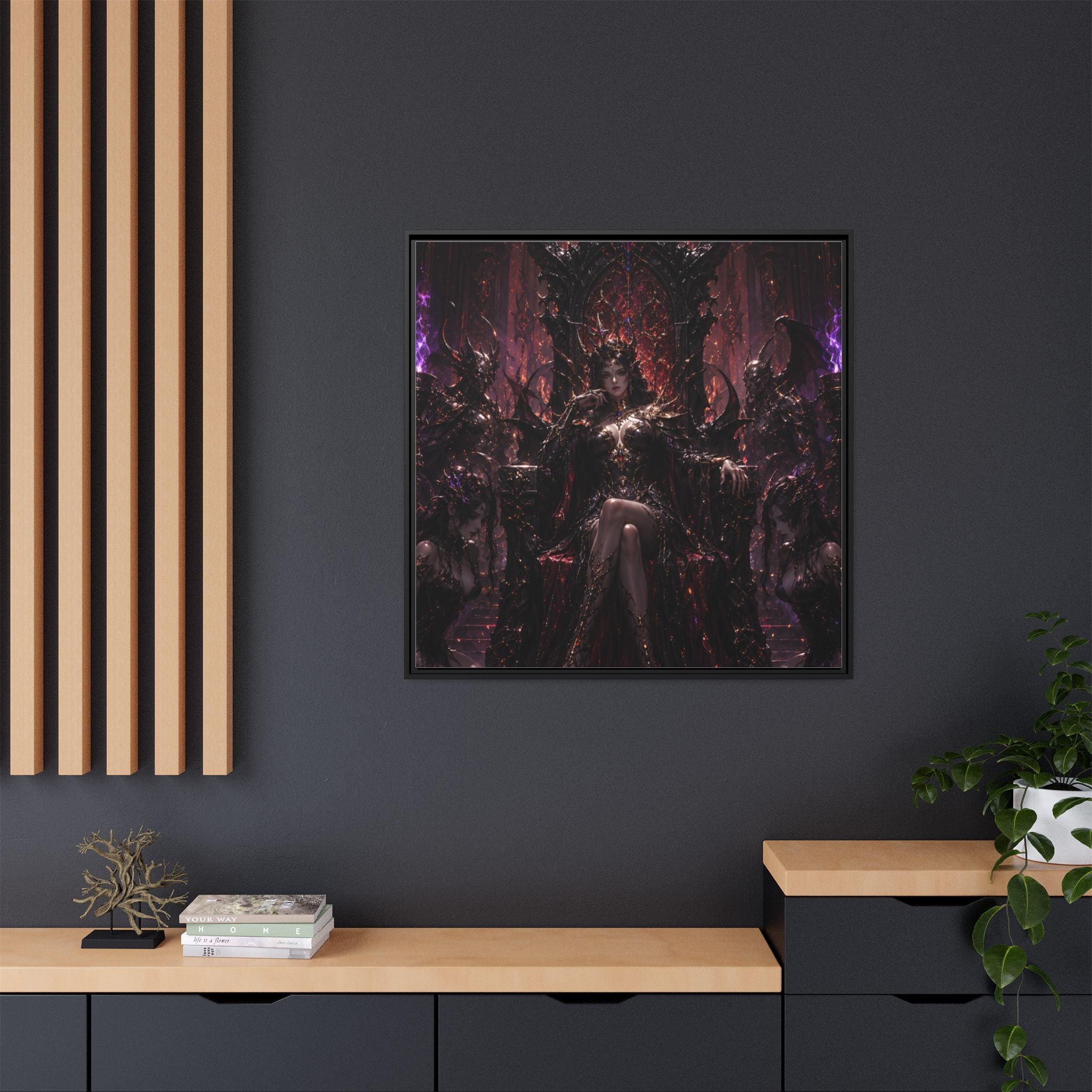 Dark Fantasy Queen Matte Canvas Framed Art