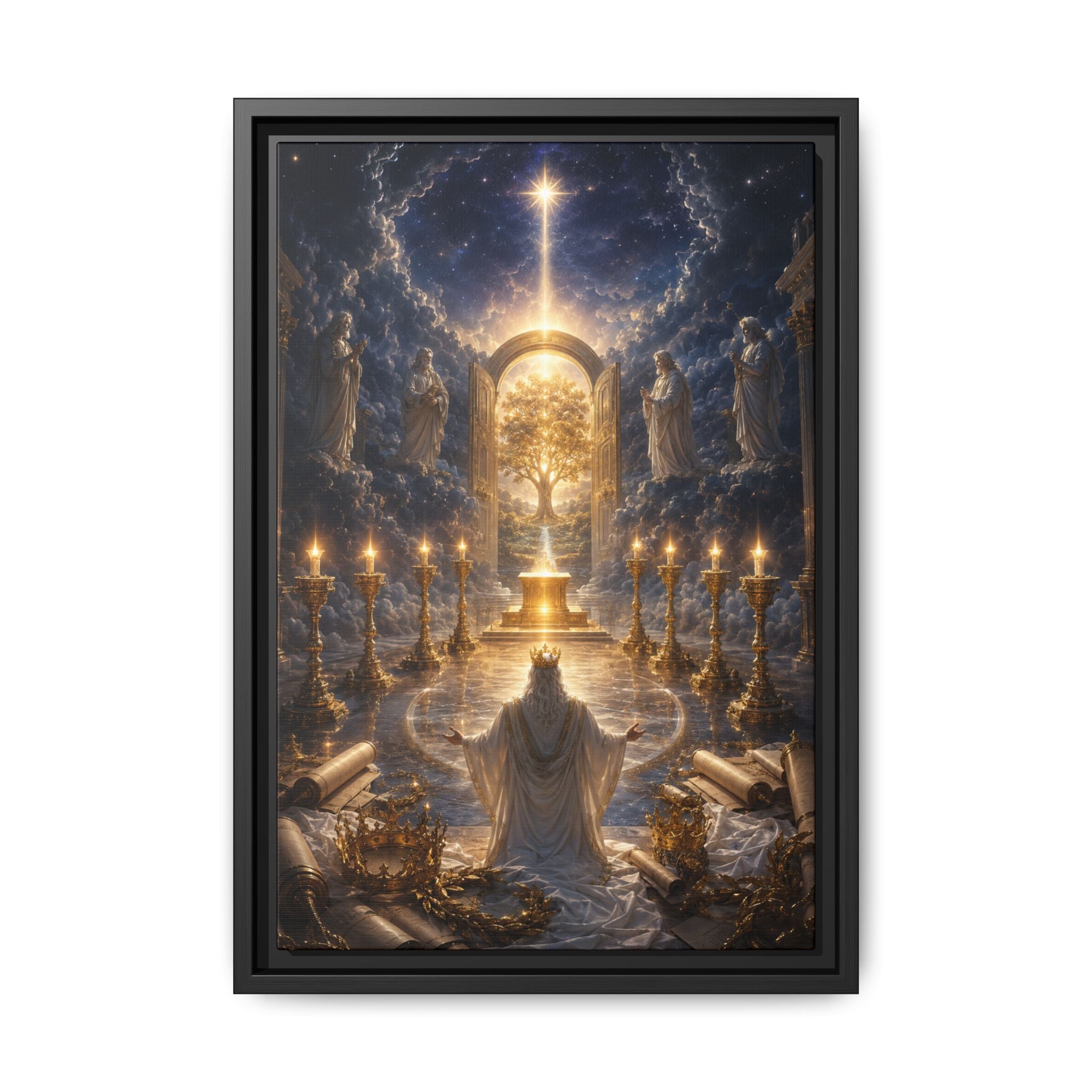 Fine Art Paper Print — Radiant Sacred Altar Scene