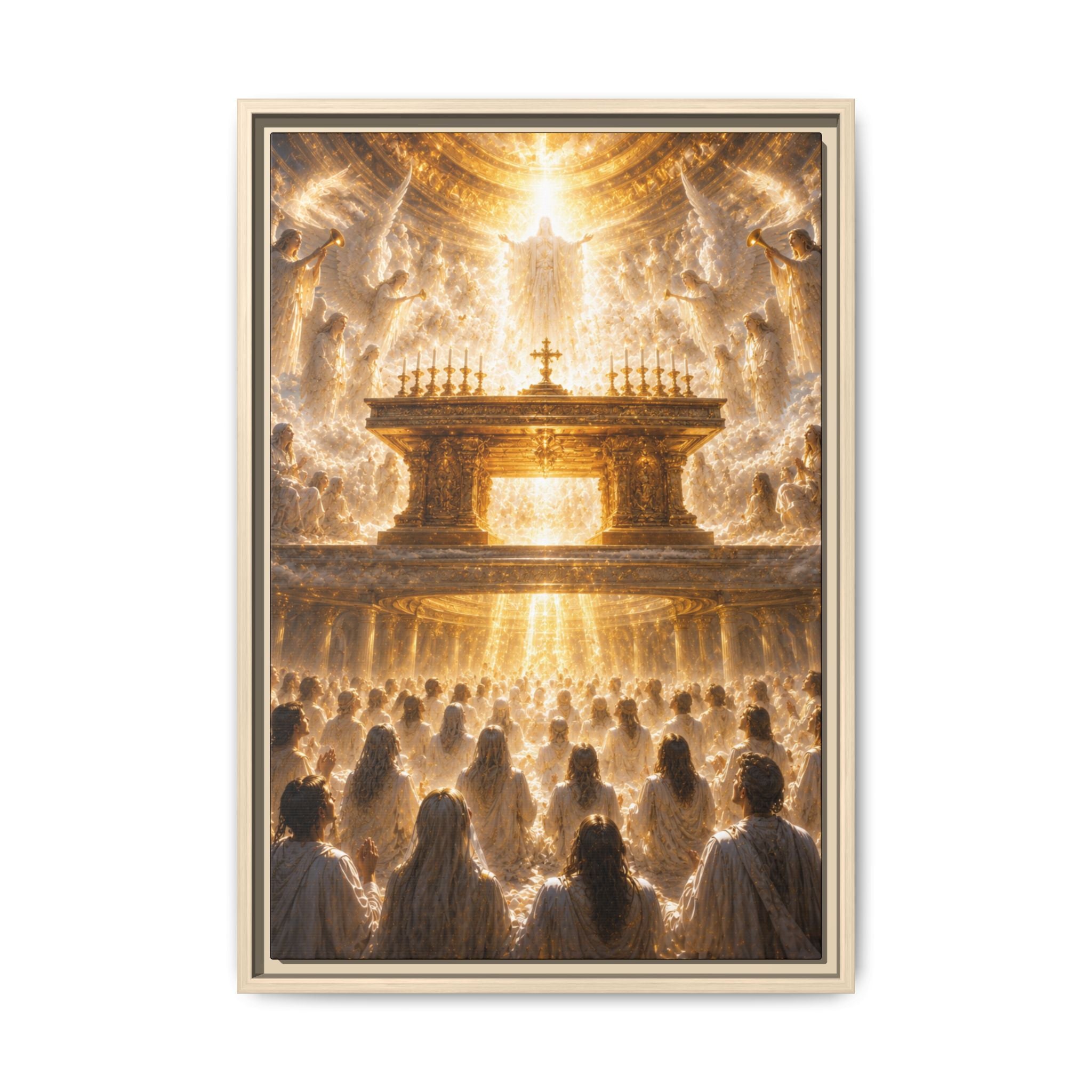 Heavenly Altar Fine Art Paper Print Wall Art — Spiritual Church Scene