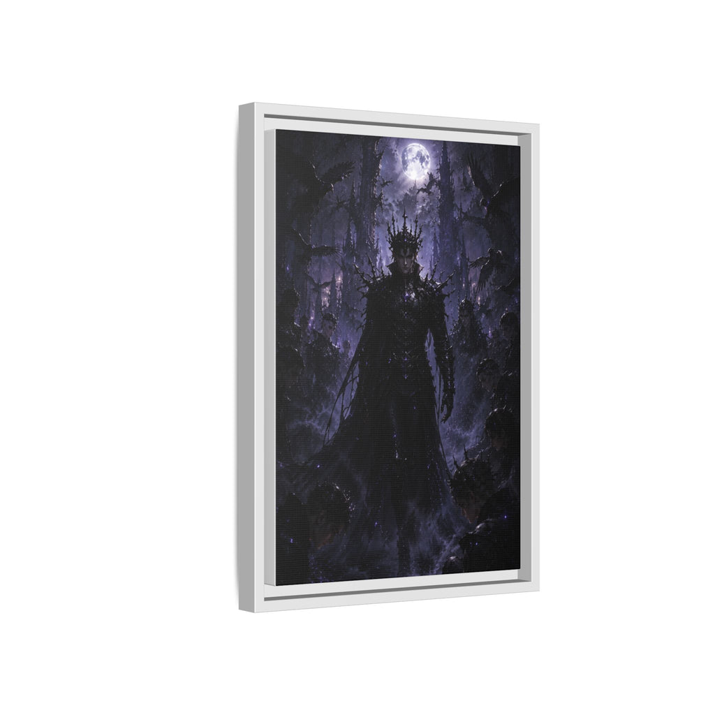 Dark King Matte Canvas Framed Print — Gothic Fantasy Wall Art