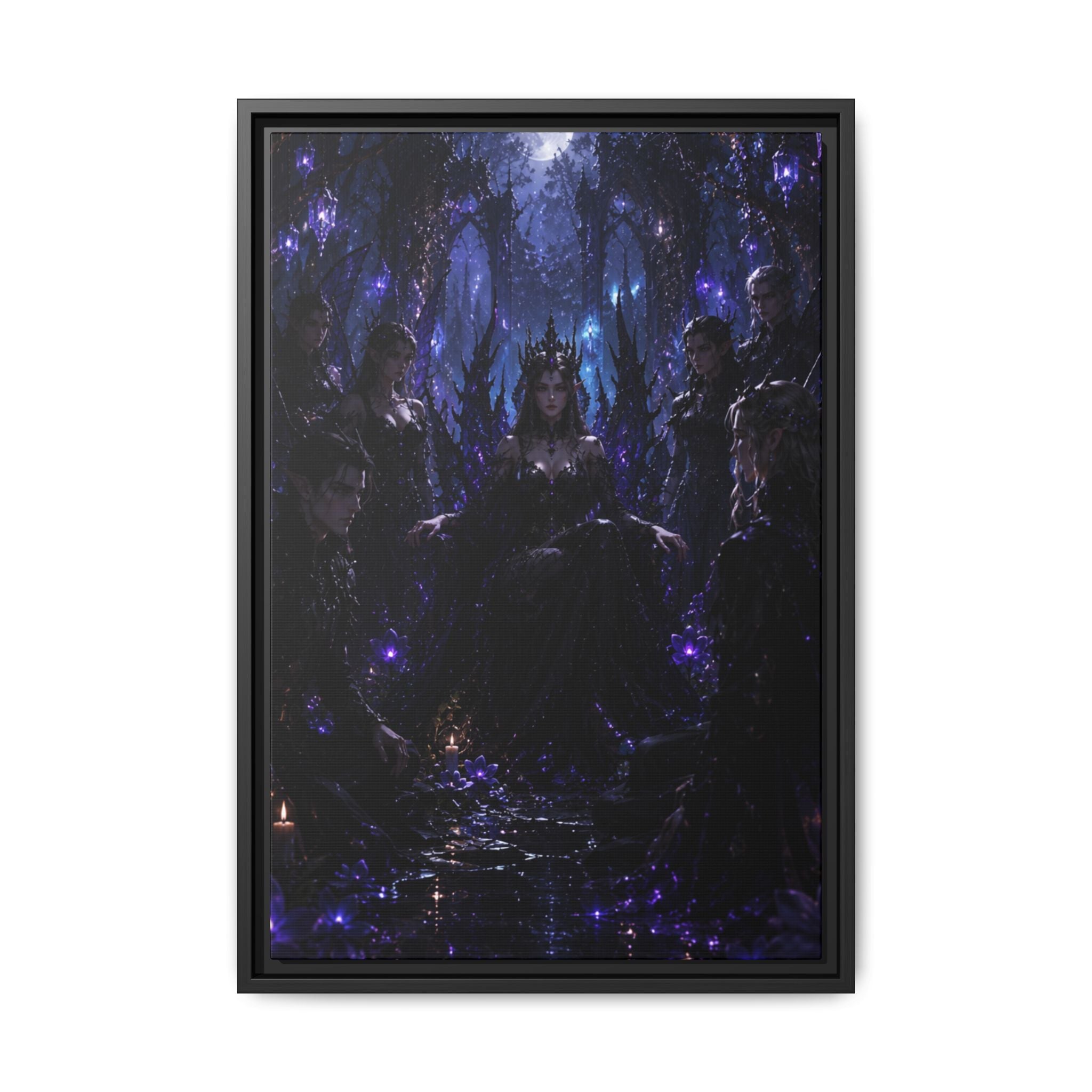 Dark Fantasy Throne Room Fine Art Paper Print — Gothic Wall Art