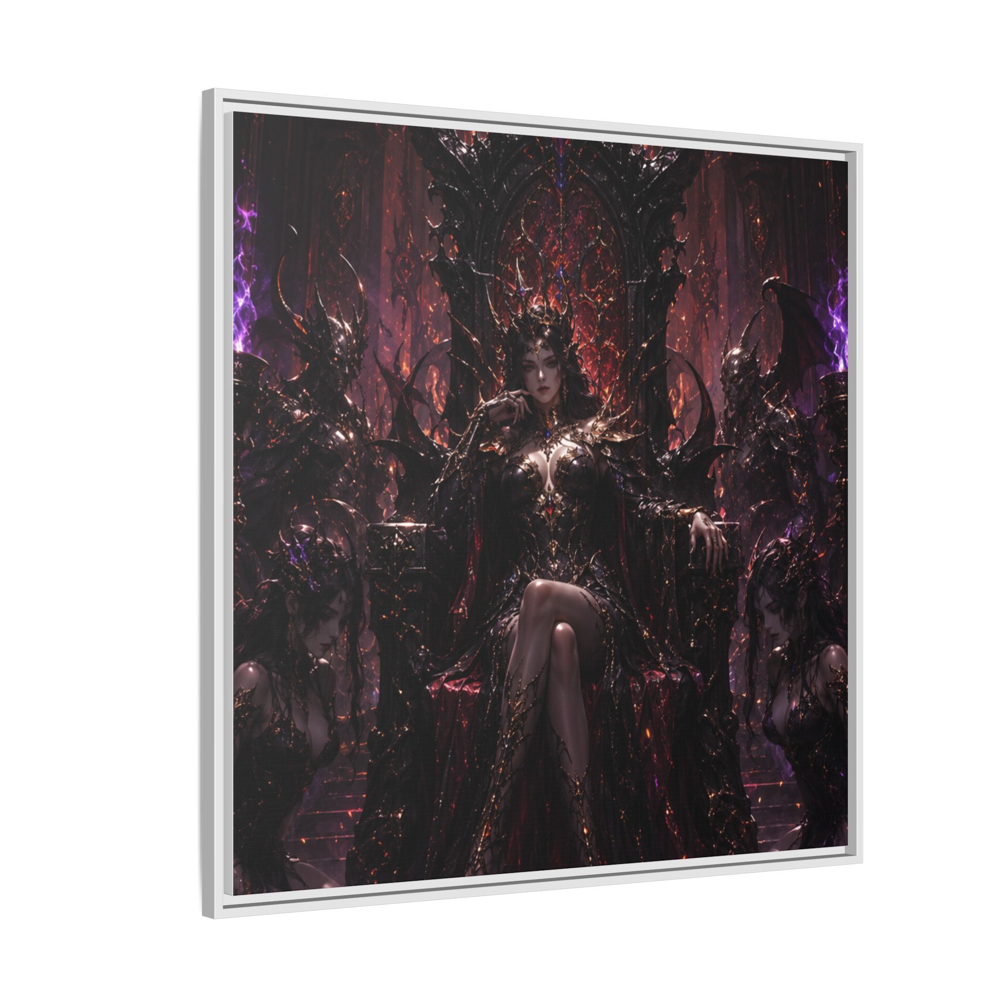 Dark Fantasy Queen Matte Canvas Framed Art
