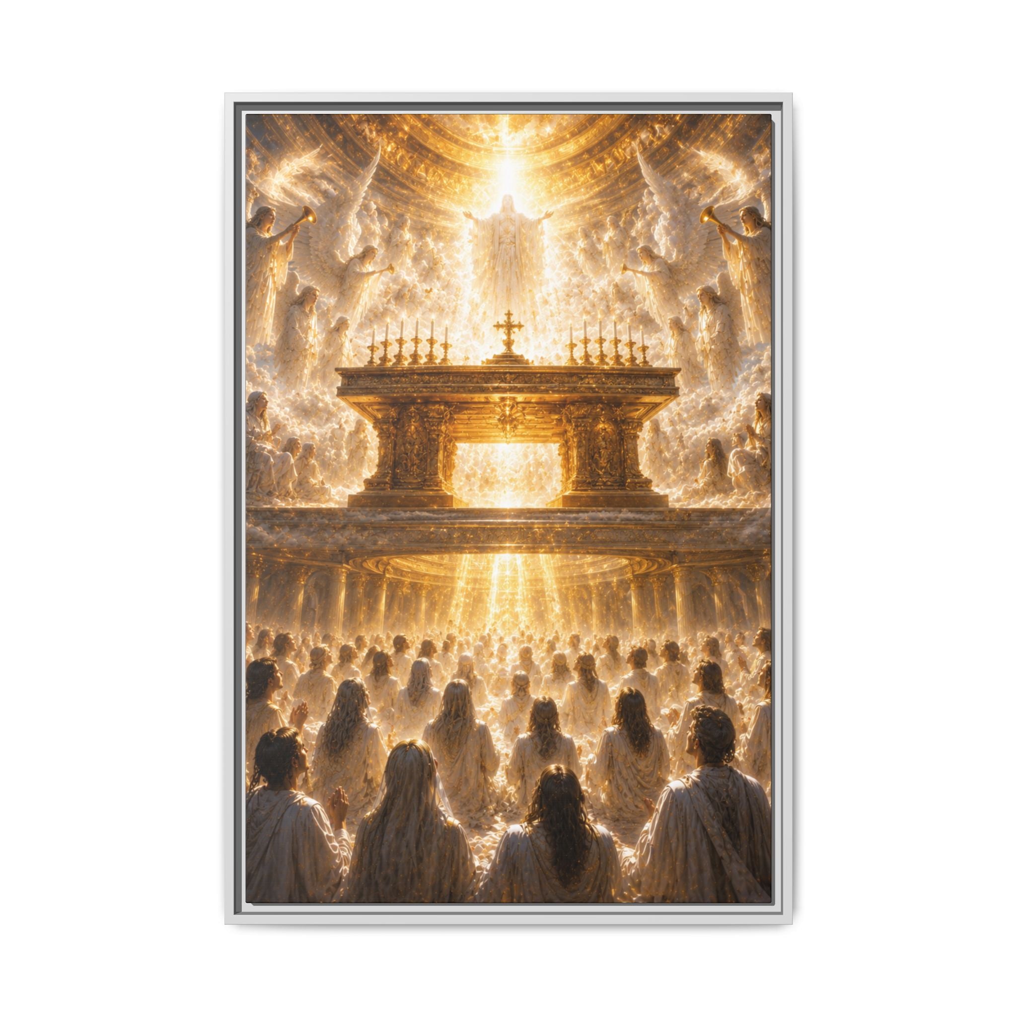 Heavenly Altar Fine Art Paper Print Wall Art — Spiritual Church Scene