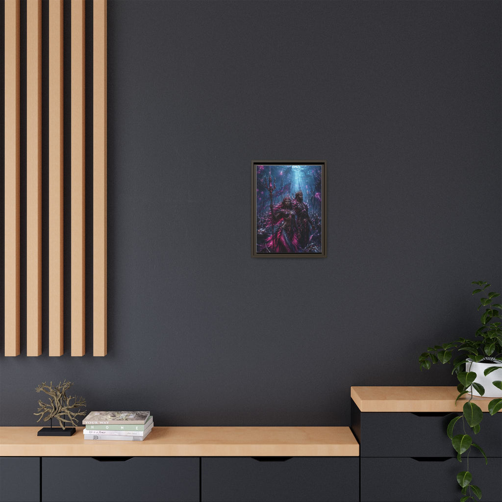 Framed Matte Canvas Print — Mystical Underwater King & Queen Artwork