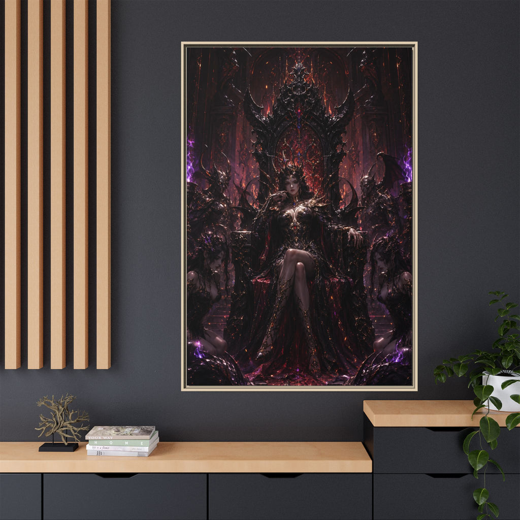 Dark Fantasy Queen Matte Canvas Framed Art