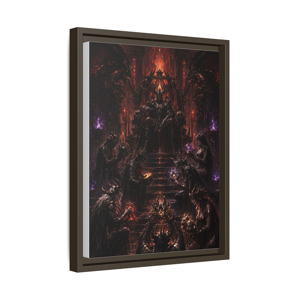 Dark Fantasy Throne Room Matte Canvas Print (Framed)