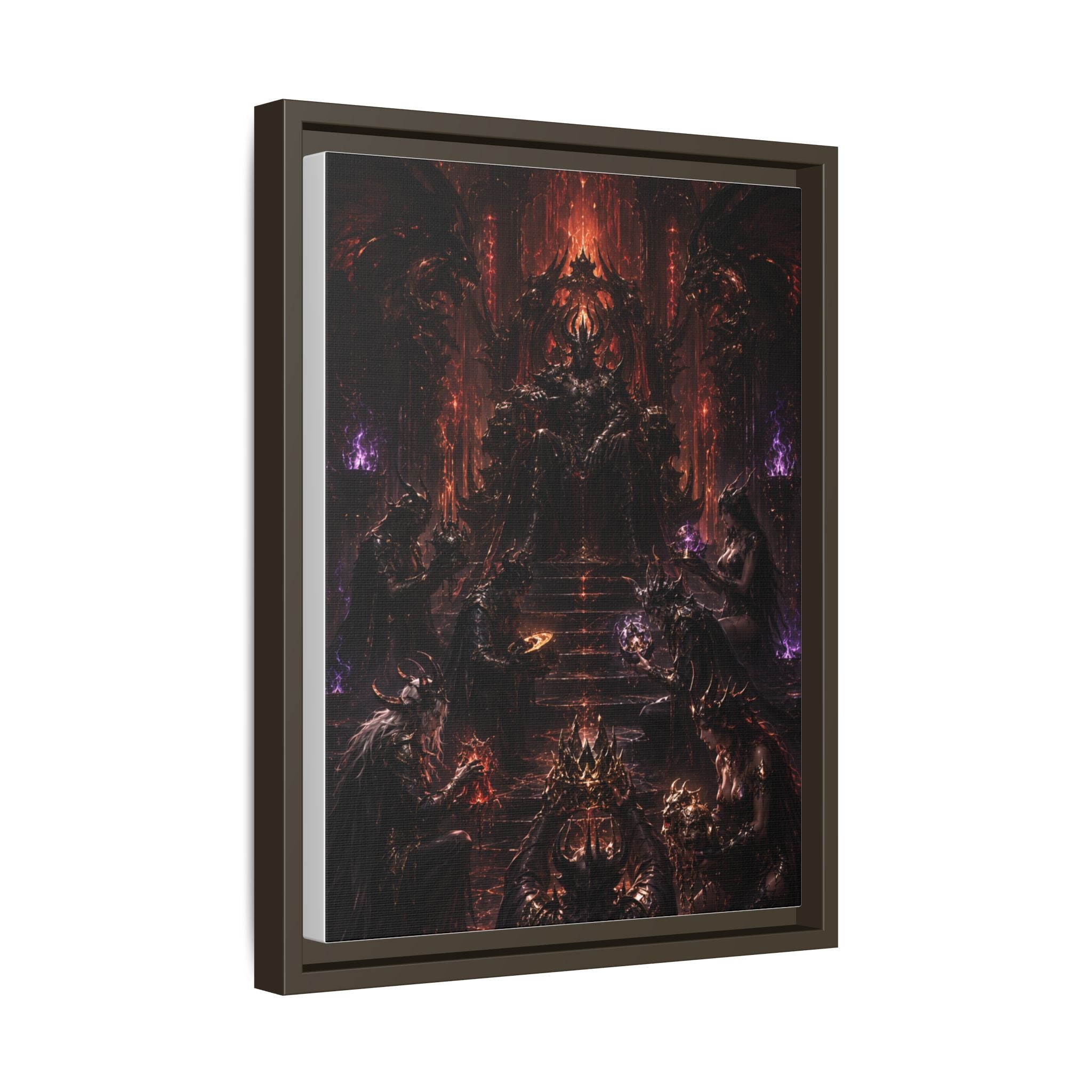 Dark Fantasy Throne Room Matte Canvas Print (Framed)