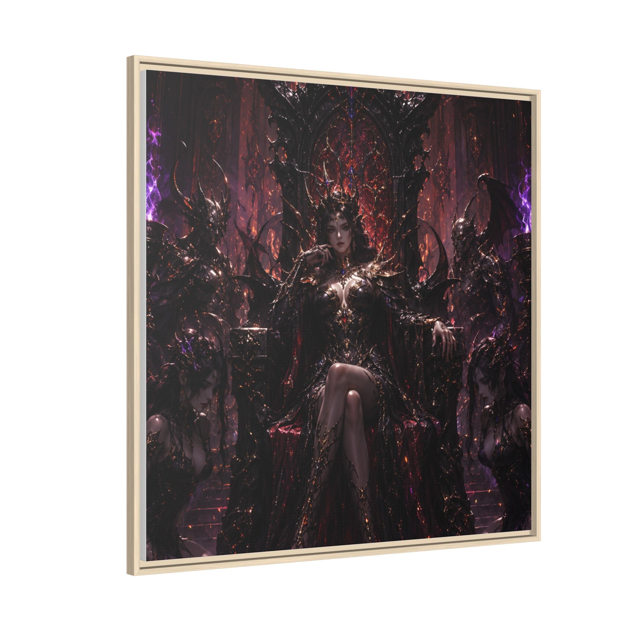 Dark Fantasy Queen Matte Canvas Framed Art