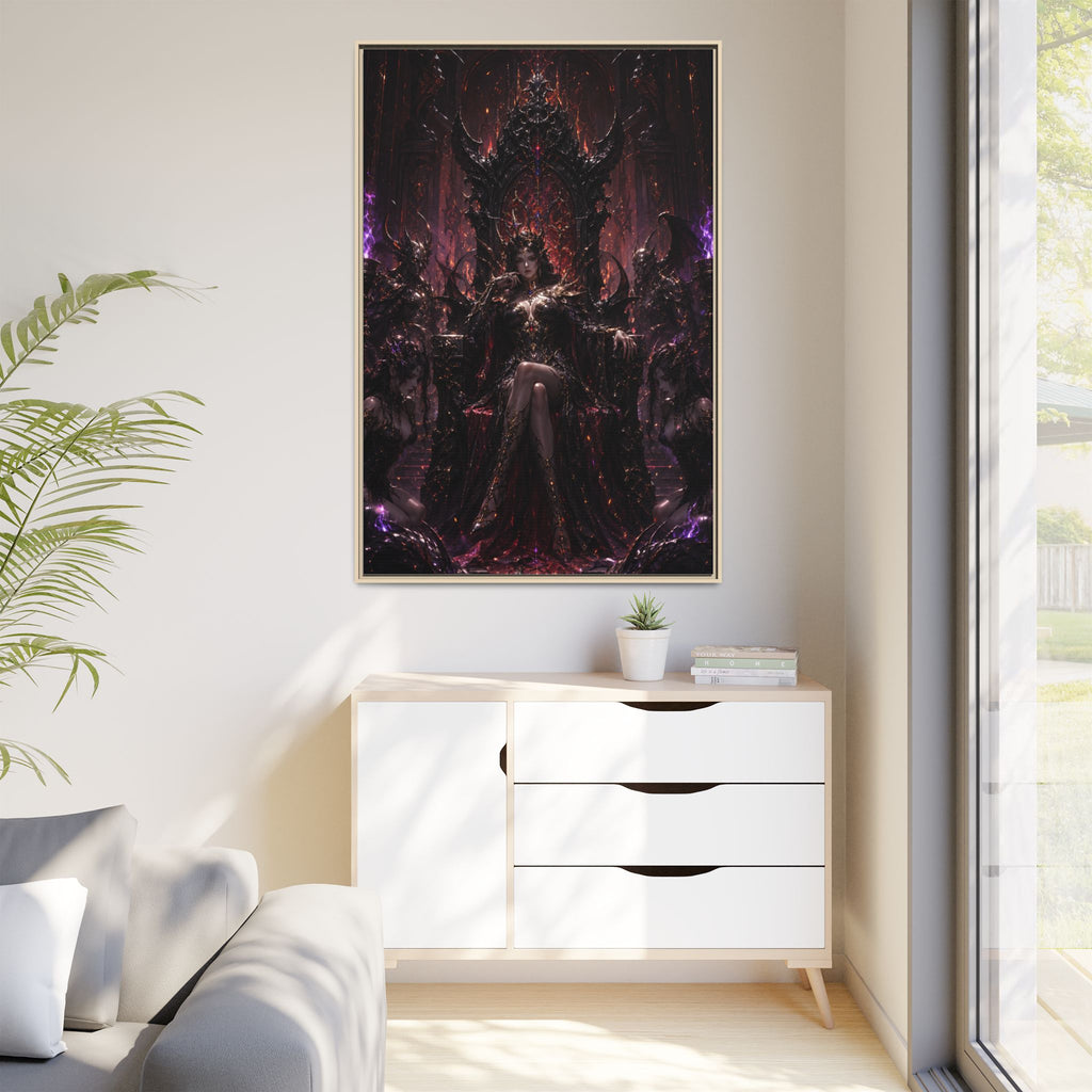 Dark Fantasy Queen Matte Canvas Framed Art