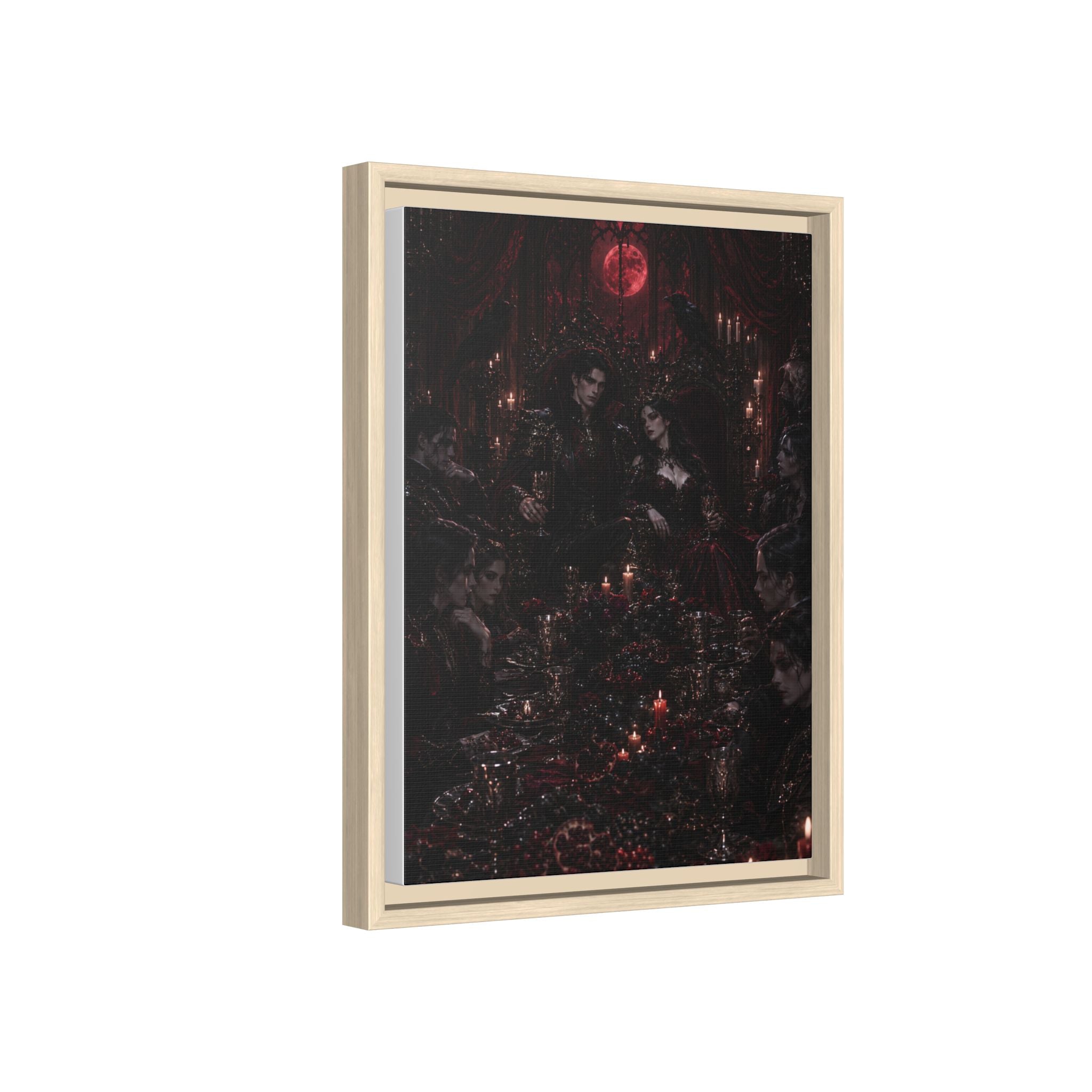 Gothic Victorian Dinner Party Matte Framed Canvas
